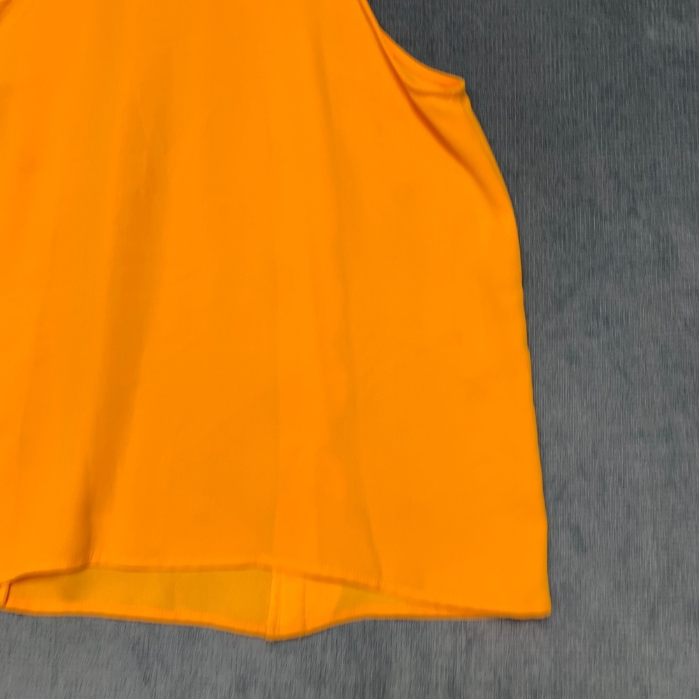 Victoria Beckham For Target Blouse Top Womens M Marigold High Neck Scallop Trim - Picture 15 of 15